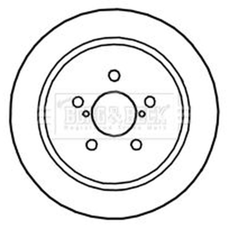 Borg & Beck 2 x Solid Rear Brake Discs BBD4764
