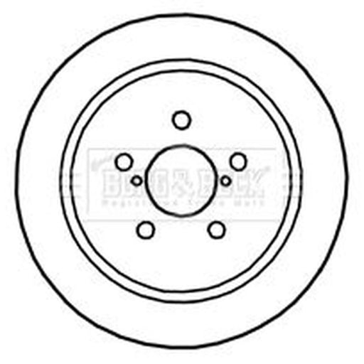 Borg & Beck 2 x Solid Rear Brake Discs BBD4764