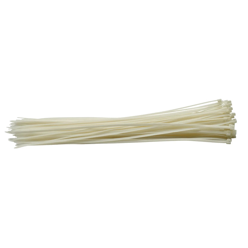 Draper Cable Ties, 4.8mm, White (Pack of 100)
