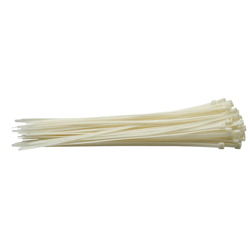Draper Cable Ties, 7.6 x 400mm, White - Multi-Pack Options