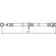 Apec Brake Hydraulic Hose Line Rear Right HOS3505
