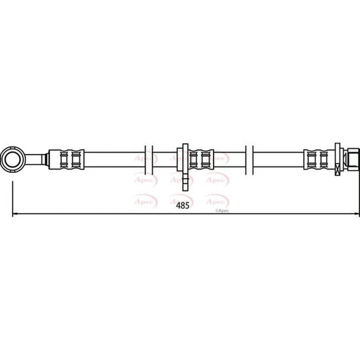 Apec Brake Hydraulic Hose Line Rear Right HOS3505