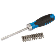Draper Ratchet Screwdriver Set 13 Piece with Storage Handle