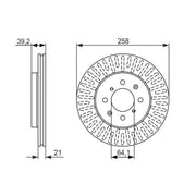 Bosch 2 x Vented Front Brake Discs 0 986 479 594