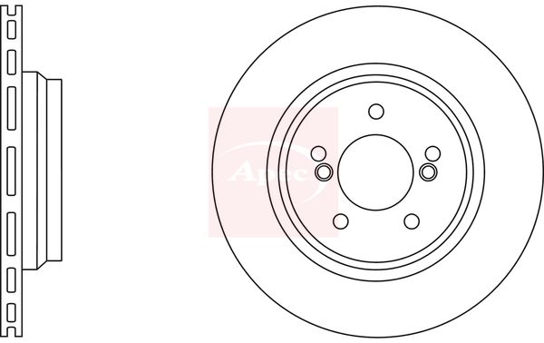 Apec 2 x Brake Disc Set Vented