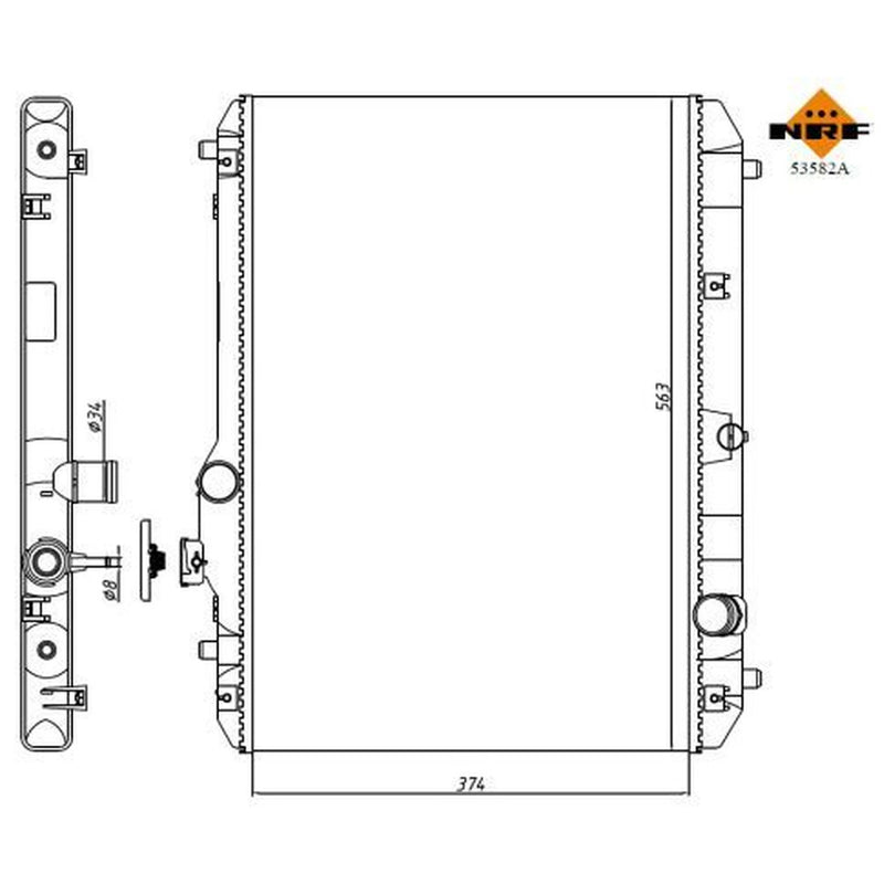NRF Engine Radiator 53582A