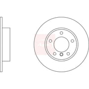 Apec 2 x Solid Front Brake Discs DSK910