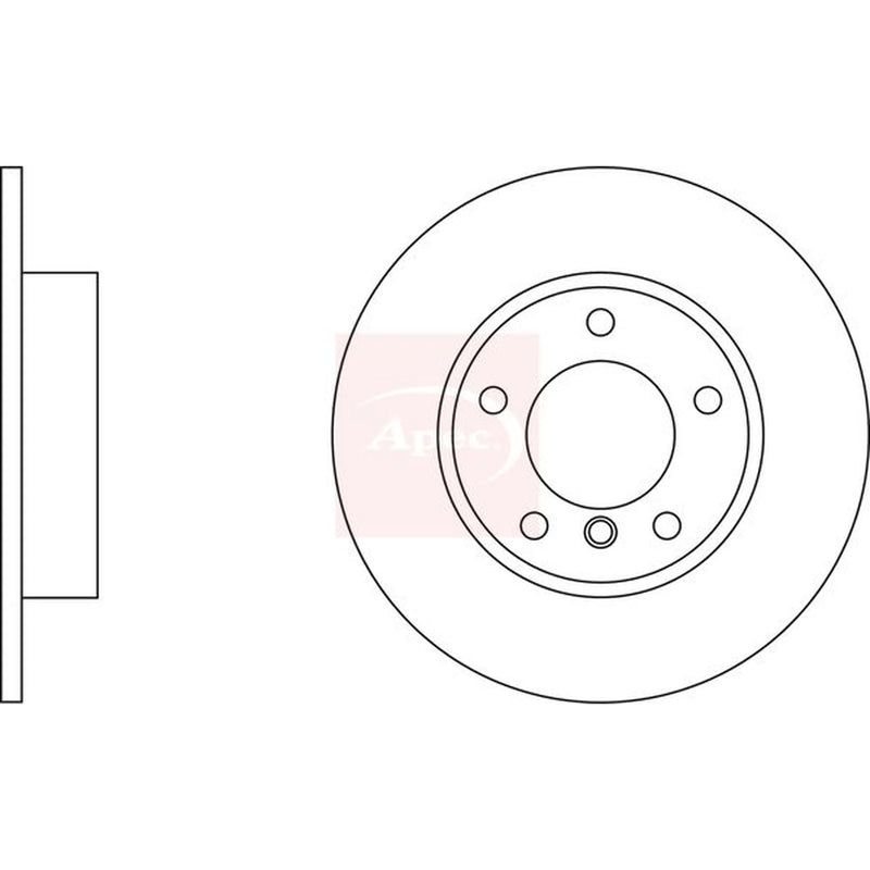 Apec 2 x Solid Front Brake Discs DSK910