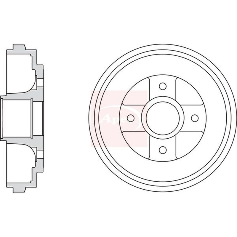 Apec Brake Drum Assembly Rear DRM9201