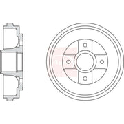 Apec Brake Drum Assembly Rear DRM9201