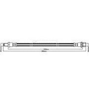Borg & Beck Brake Hydraulic Hose Line Rear Lef BBH8102