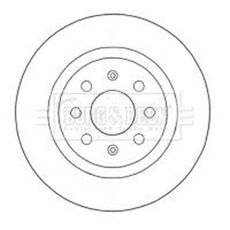 Borg & Beck 2 x Solid Rear Brake Discs BBD4577