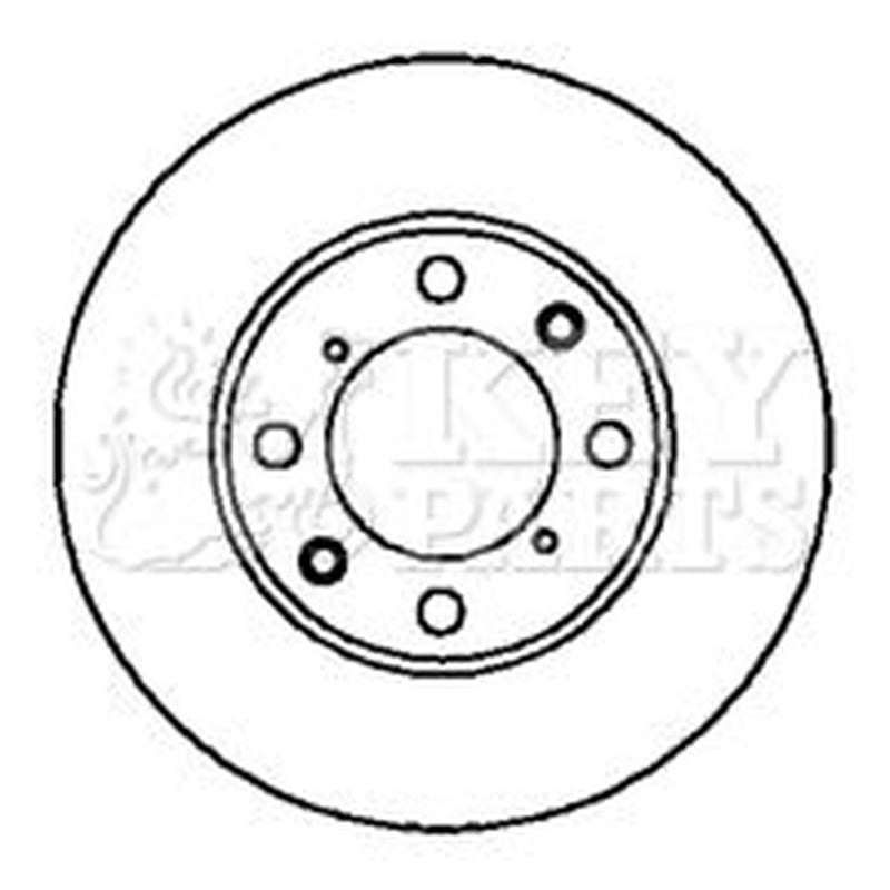 Key Parts 2 x Solid Rear Brake Discs KBD4093