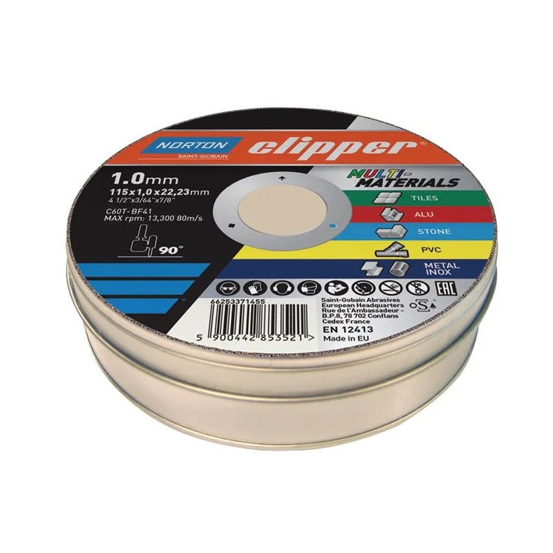 Flexovit Clipper® Multi-Materials Cutting Discs 115 x 22.23mm (Tin of 10)