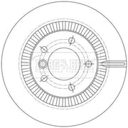 Borg & Beck 2 x Vented Rear Brake Discs BBD6214S