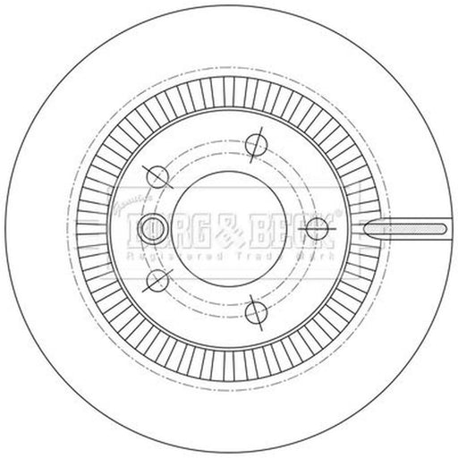 Borg & Beck 2 x Vented Rear Brake Discs BBD6214S