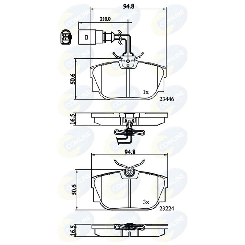Comline 4 x Rear Brake Pad Set CBP11151