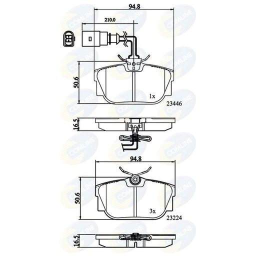 Comline 4 x Rear Brake Pad Set CBP11151