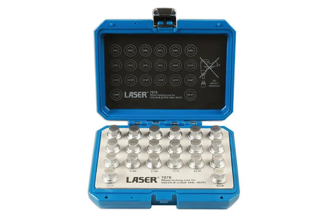Laser Tools Locking Wheel Nut Key Set 20pc - for Volvo - PL