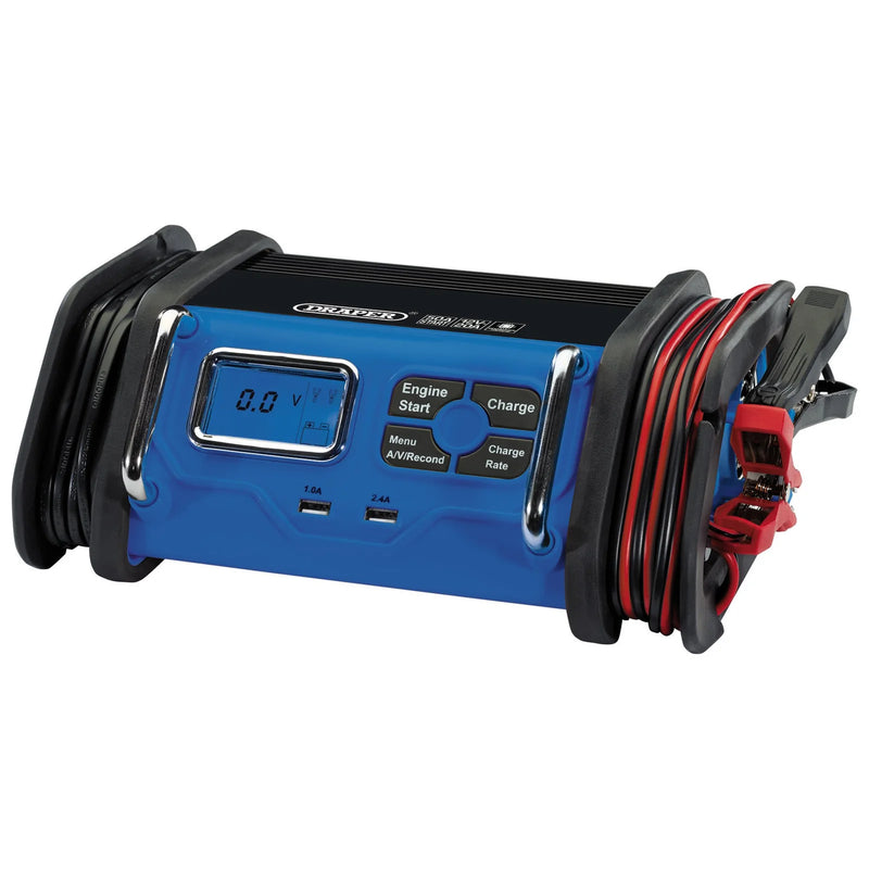 Draper 12V Battery Starter Charger 20A with LCD Screen