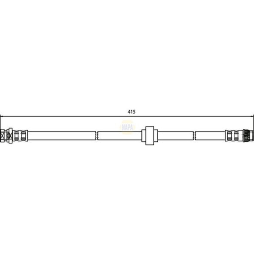 NAPA Brake Hydraulic Hose Line Rear Left NBH1308