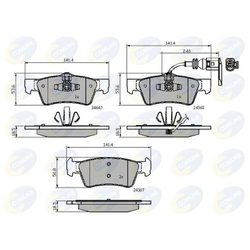 Comline 4 x Rear Brake Pad Set CBP12015