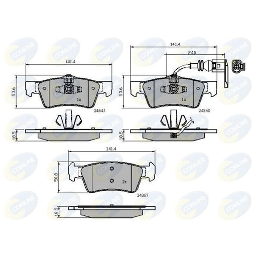 Comline 4 x Rear Brake Pad Set CBP12015