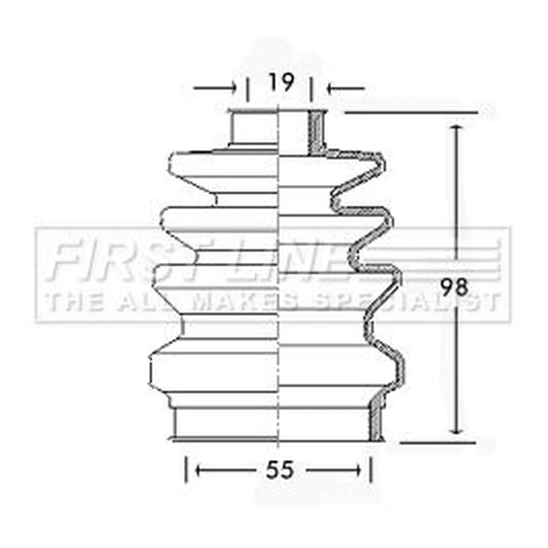 First Line Drive Shaft Bellow Kit Front Left FCB2418