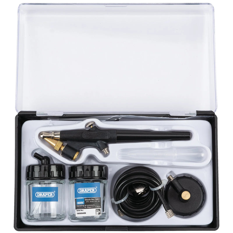 Draper Air Brush Kit 7 Piece with Adjustable Spray Pattern