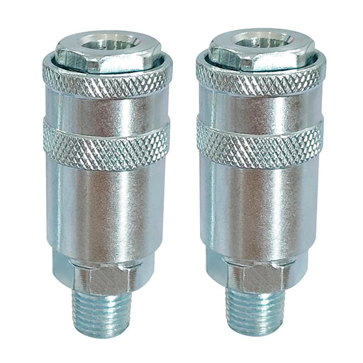 Draper 1/4" Male Quick Coupling Pack of 2