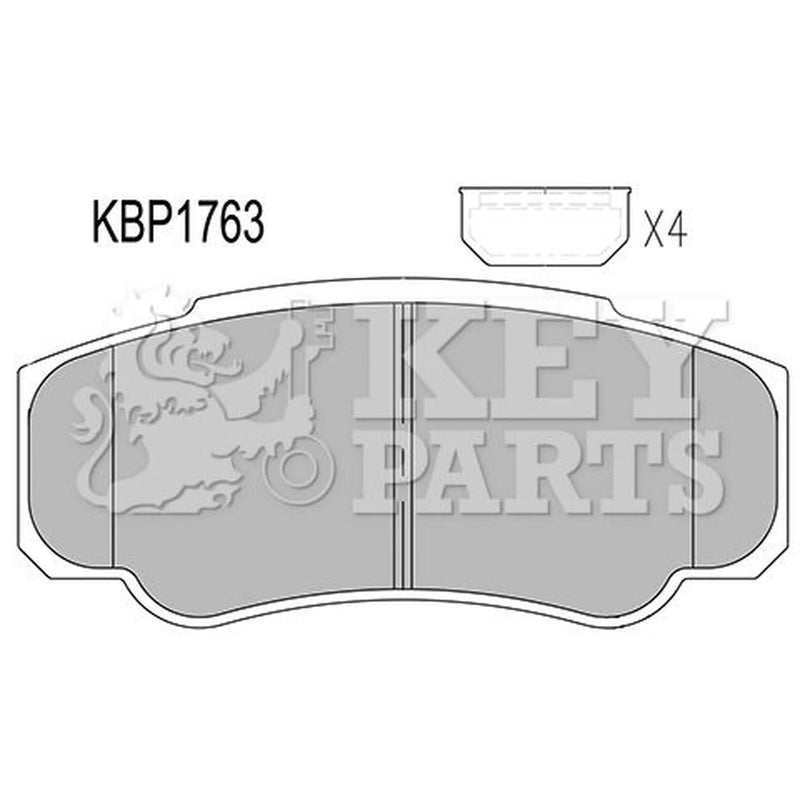 Key Parts 4 x Rear Brake Pad Set KBP1763