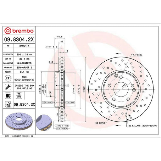 Brembo Xtra 2 x / Front Brake Discs 09.8304.2X