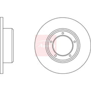 Apec 2 x Solid Front Brake Discs DSK908