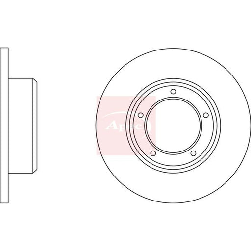 Apec 2 x Solid Front Brake Discs DSK908
