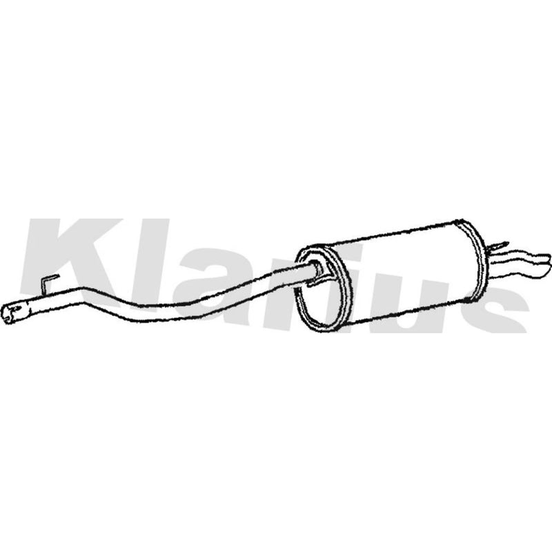 Klarius Box With Tail Pipe Rear VW575P