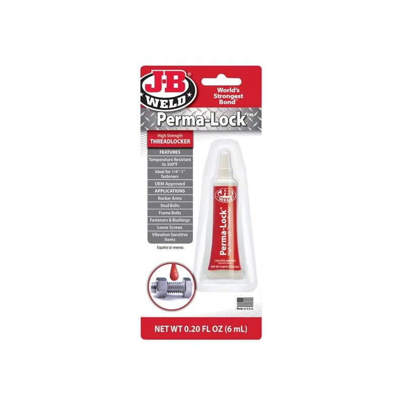 J-B Weld Perma-lock Red High High Strength Threadlocker 6ml - 27106UK