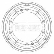 Borg & Beck Brake Drum Assembly Rear BBR32496