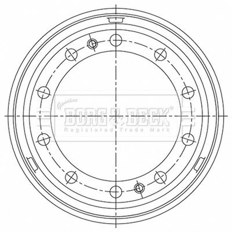 Borg & Beck Brake Drum Assembly Rear BBR32496