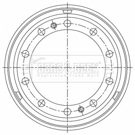 Borg & Beck Brake Drum Assembly Rear BBR32496