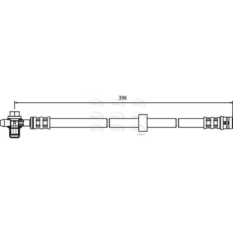 Apec Brake Hydraulic Hose Line Front HOS3318