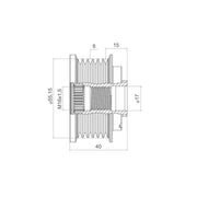 Valeo Alternator Overrunning Freewheel Clutch 588440
