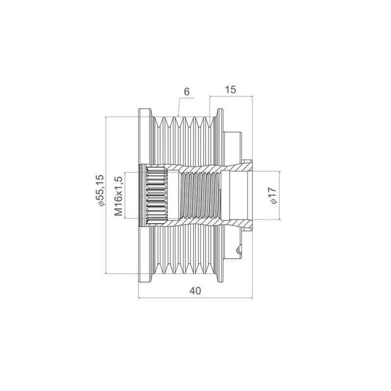 Valeo Alternator Overrunning Freewheel Clutch 588440