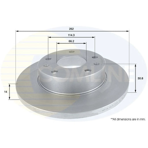 Comline 2 x Solid Front Brake Discs ADC1308