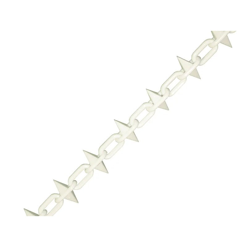 Faithfull Plastic Chain 6mm x 12.5m White Spiked - FAICHPLWS612