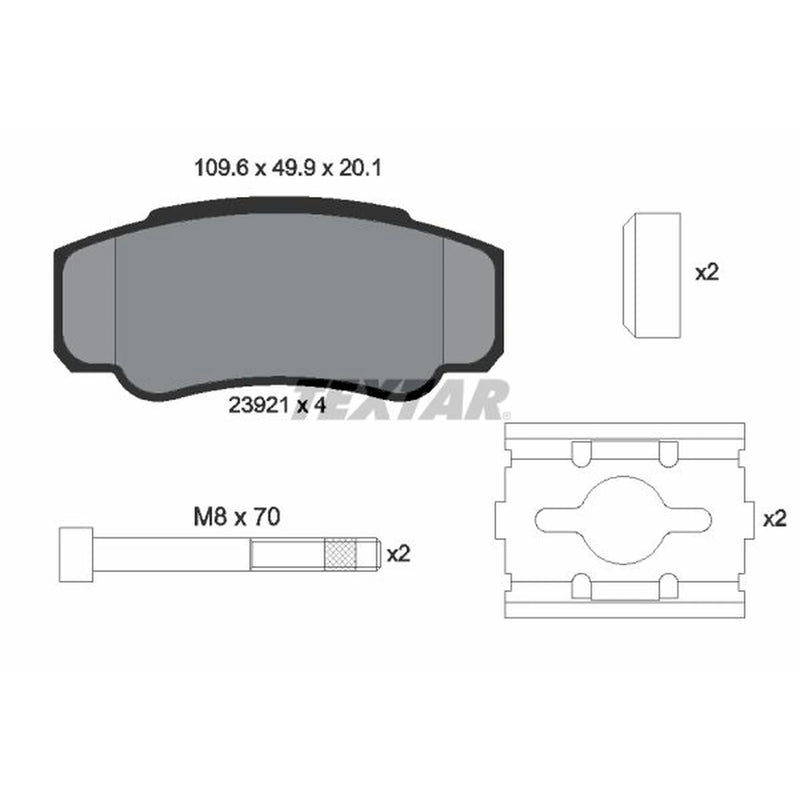 Textar Rear Brake Pad Set 2392101