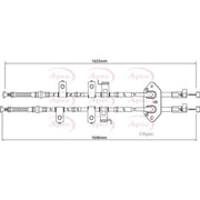 Apec Handbrake Cable Left Rear CAB1275