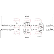 Apec Handbrake Cable Left Rear CAB1275