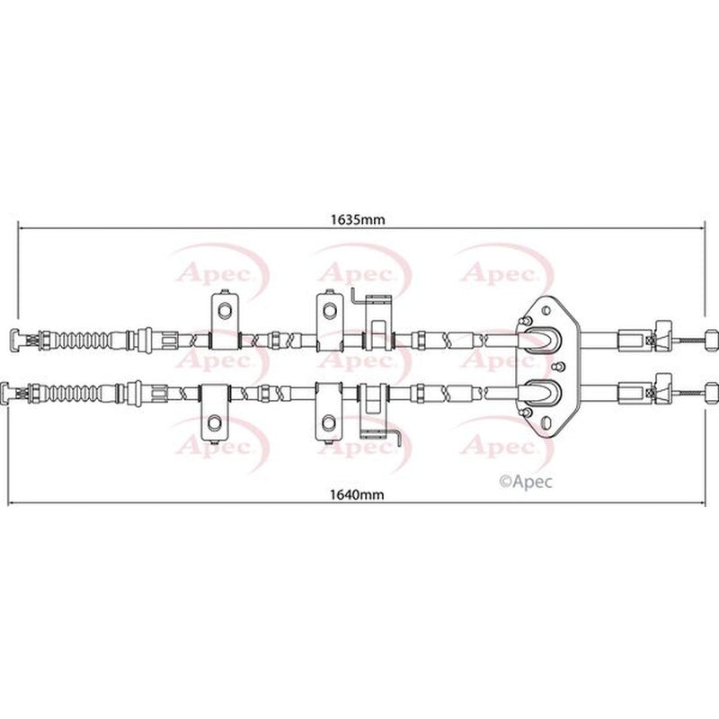 Apec Handbrake Cable Left Rear CAB1275