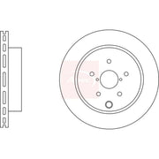 Apec 2 x Vented Rear Brake Discs DSK3224