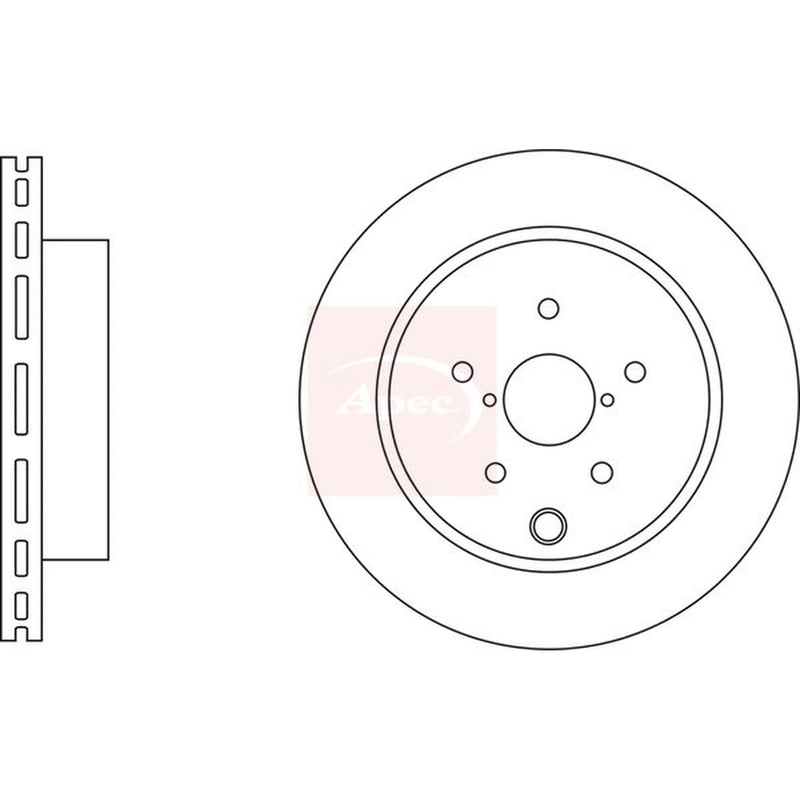 Apec 2 x Vented Rear Brake Discs DSK3224